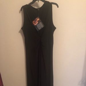 Solid black Maxi Dress by IMAN